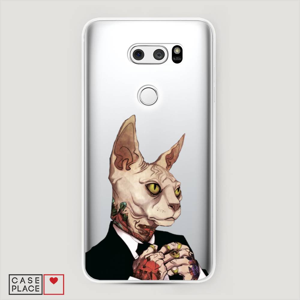 

Чехол Awog на LG V35 ThinQ "Татуированный сфинкс", Бежевый;черный;красный, 83650-7