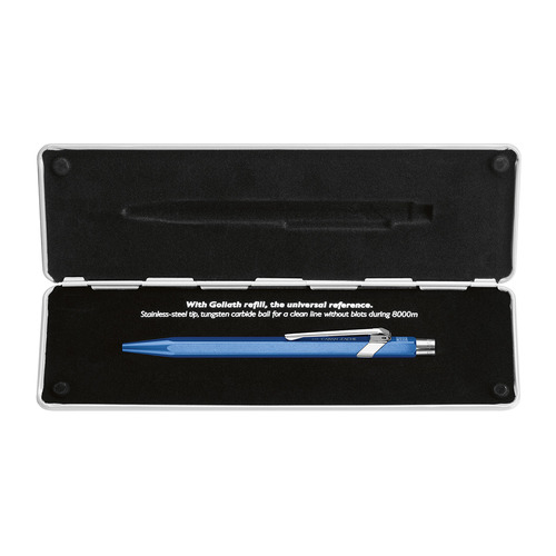 

Ручка шариков. Carandache Office Popline Metal-X (849.640) Blue Metallic M чернила син. по