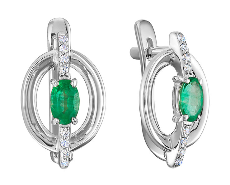 

Серьги из белого золота с бриллиантом Vesna jewelry 21803-251-14-00, 21803-251-14-00