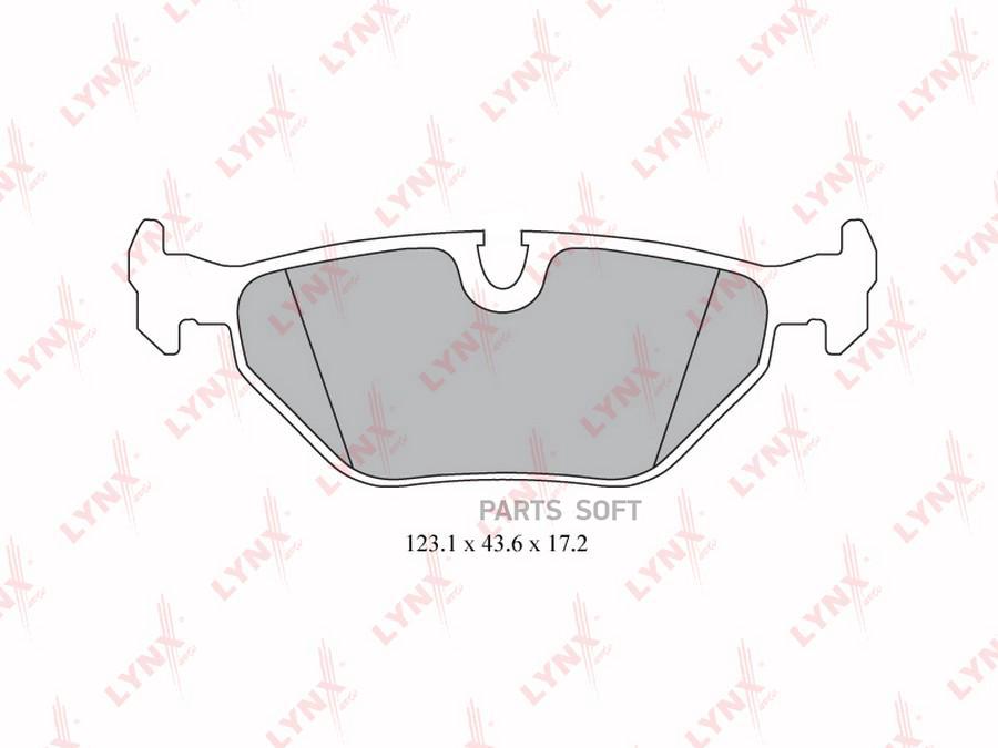 Тормозные колодки LYNXauto задние для BMW 3 E46 16.-2.5 1998-2005 BD6501