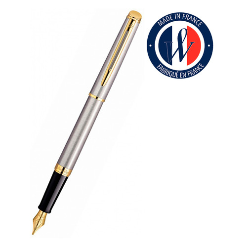 

Ручка перьев. Waterman Hemisphere (S0920310) Steel GT F позолота 23K подар.кор.