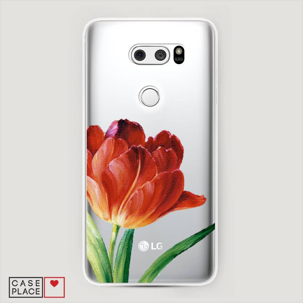 

Чехол Awog на LG V35 ThinQ "Красный тюльпан", Оранжевый;зеленый, 83650-8