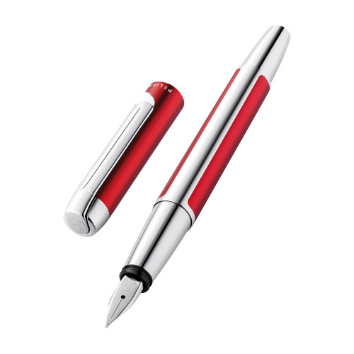 

Ручка перьев. Pelikan Elegance Pura P40 (PL817189) корп.бордовый/серебристый F ст.нерж. ка