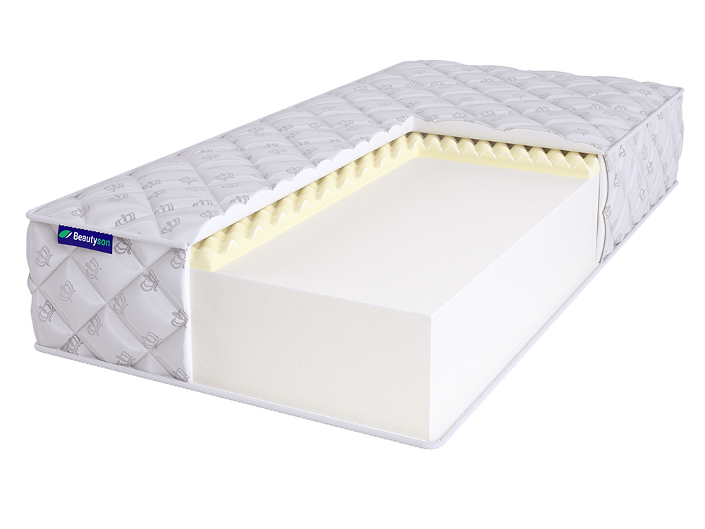 

Матрас полутороспальный BeautySon Roll FOAM 18 Massage Бесклеевой 135x185 21 см, Белый, Roll FOAM