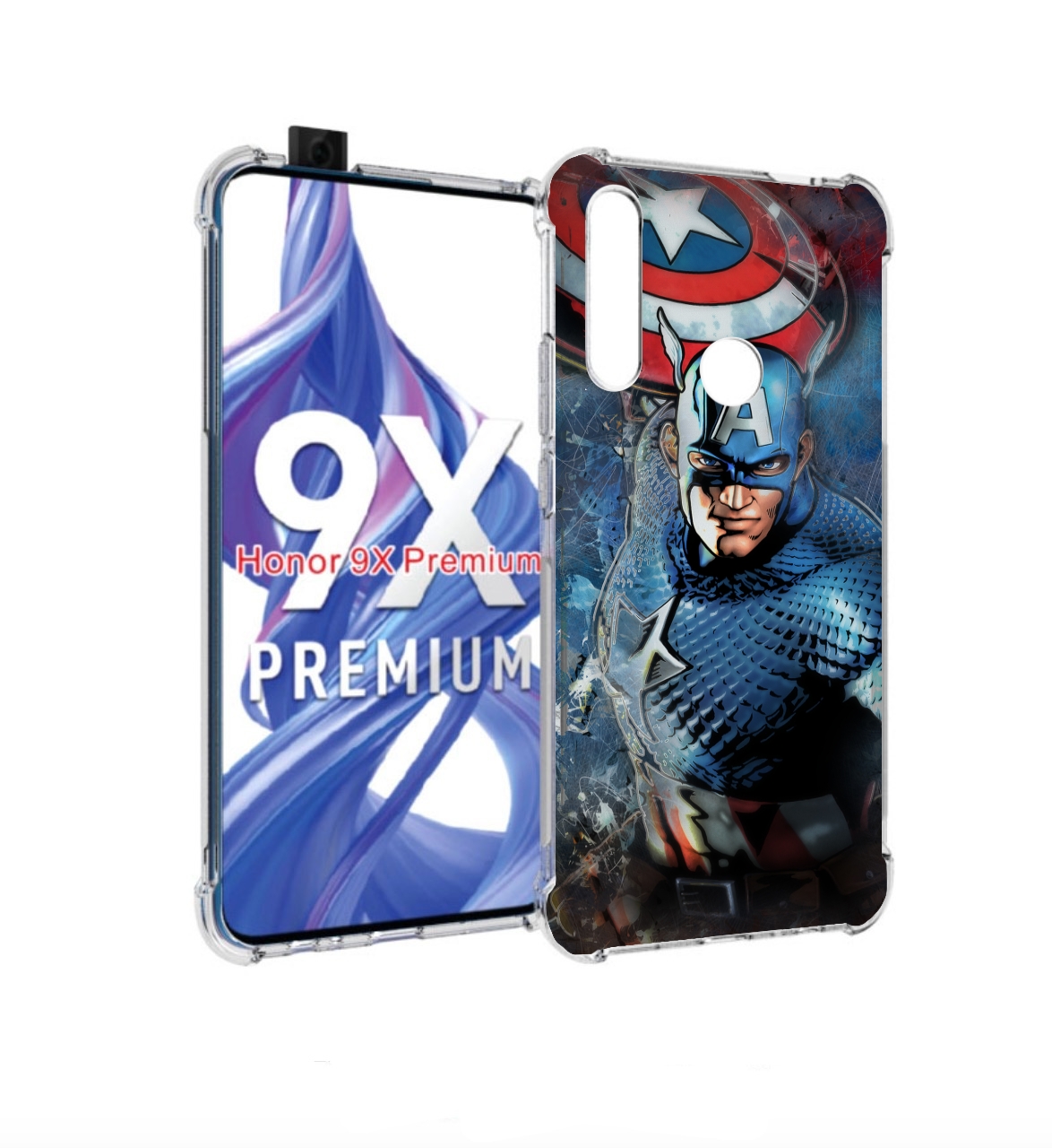 

Чехол бампер MyPads Комикс-капитан-Америка для Honor 9X (STK-LX1, Прозрачный, Tocco