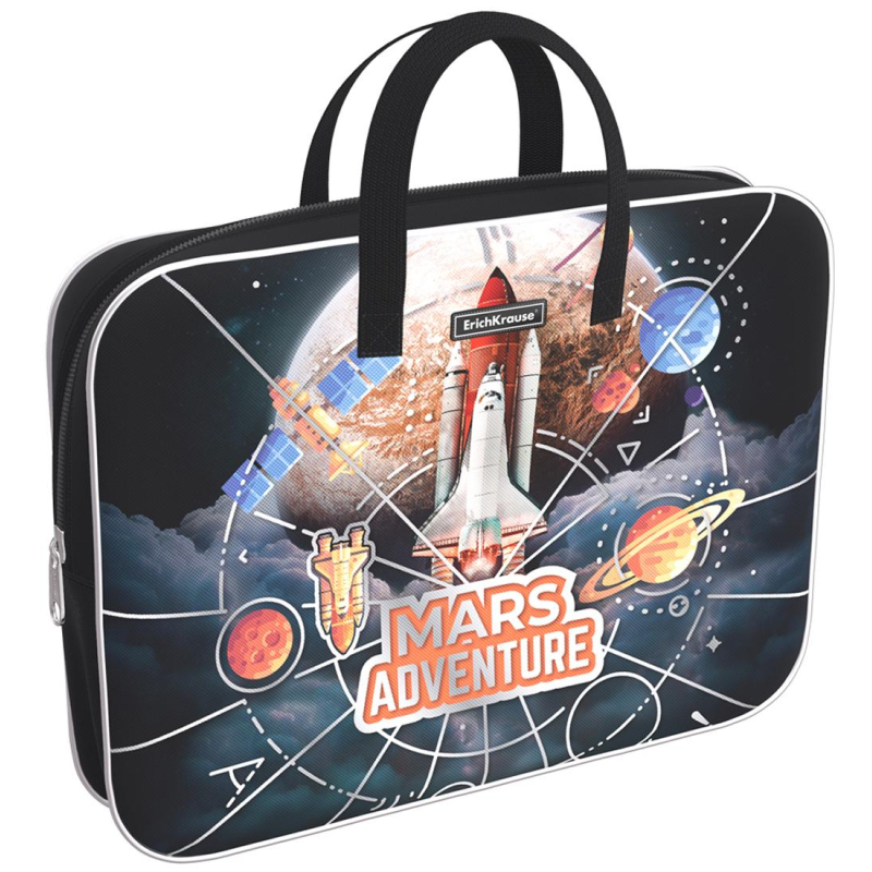 

Папка для тетрадей ErichKrauseMars Adventure 57596 текстиль/на молнии A4+, Разноцветный