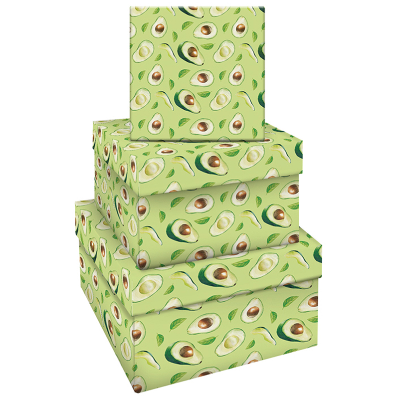 

Набор квадратных коробок 3в1, MESHU "Avocado", (19,5*19,5*11-15,5*15,5*9см)