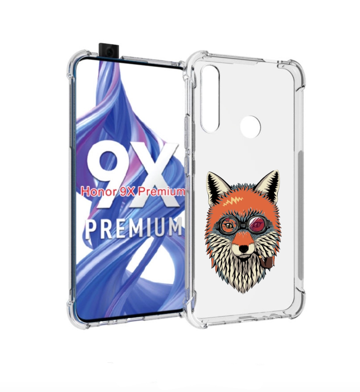 

Чехол бампер MyPads Деловой лис для Honor 9X (STK-LX1)/Huawei Ho, Прозрачный, Tocco