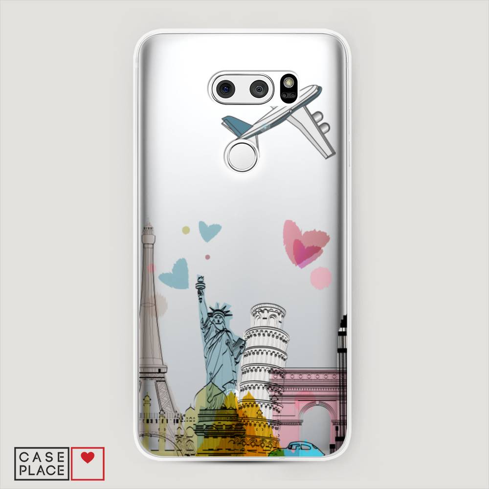 

Чехол Awog на LG V35 ThinQ "Самолет путешествий", Желтый, 83650-10