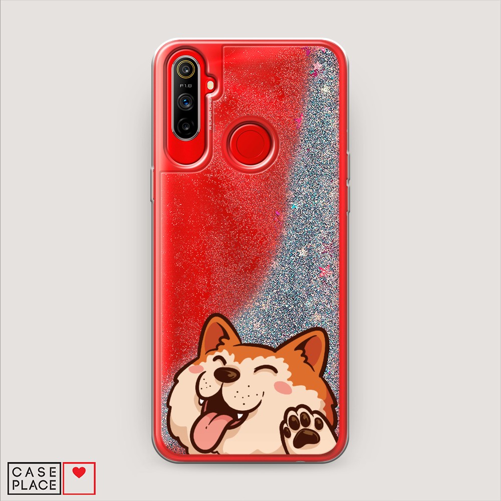 

Чехол Awog на Realme C3 "Акита-ину машет", Разноцветный, 253091-1