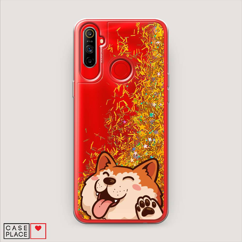 

Чехол Awog на Realme C3 "Акита-ину машет", Разноцветный, 253090-1