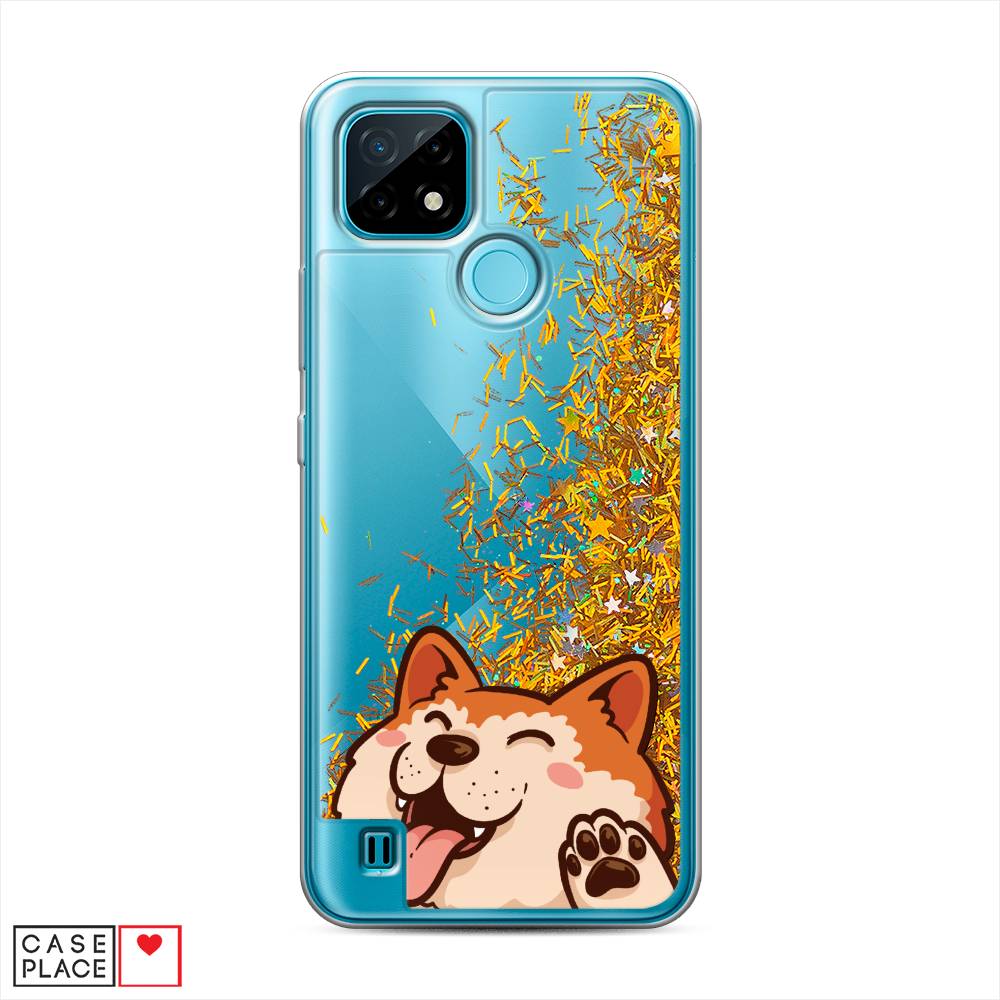 

Чехол Awog на Realme C21 "Акита-ину машет", Разноцветный, 254990-1
