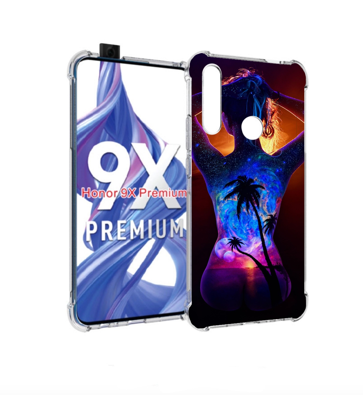 

Чехол бампер MyPads Девушка-и-пальмы женский для Honor 9X (STK-L, Прозрачный, Tocco