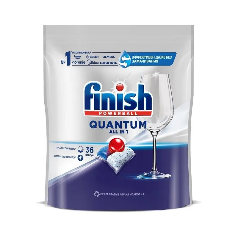 

Таблетки для посудомоечной машины Finish Powerball Quantum All in1, 36шт