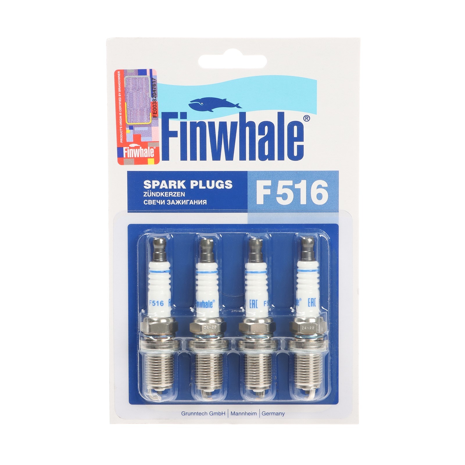 

Свечи зажигания Finwhale F516 2110 16 кл. инжектор, набор 4 шт