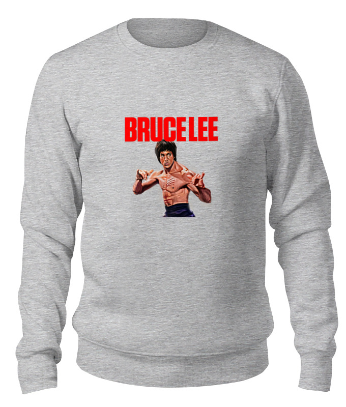 

Свитшот унисекс Printio Bruce lee серый M, Bruce lee