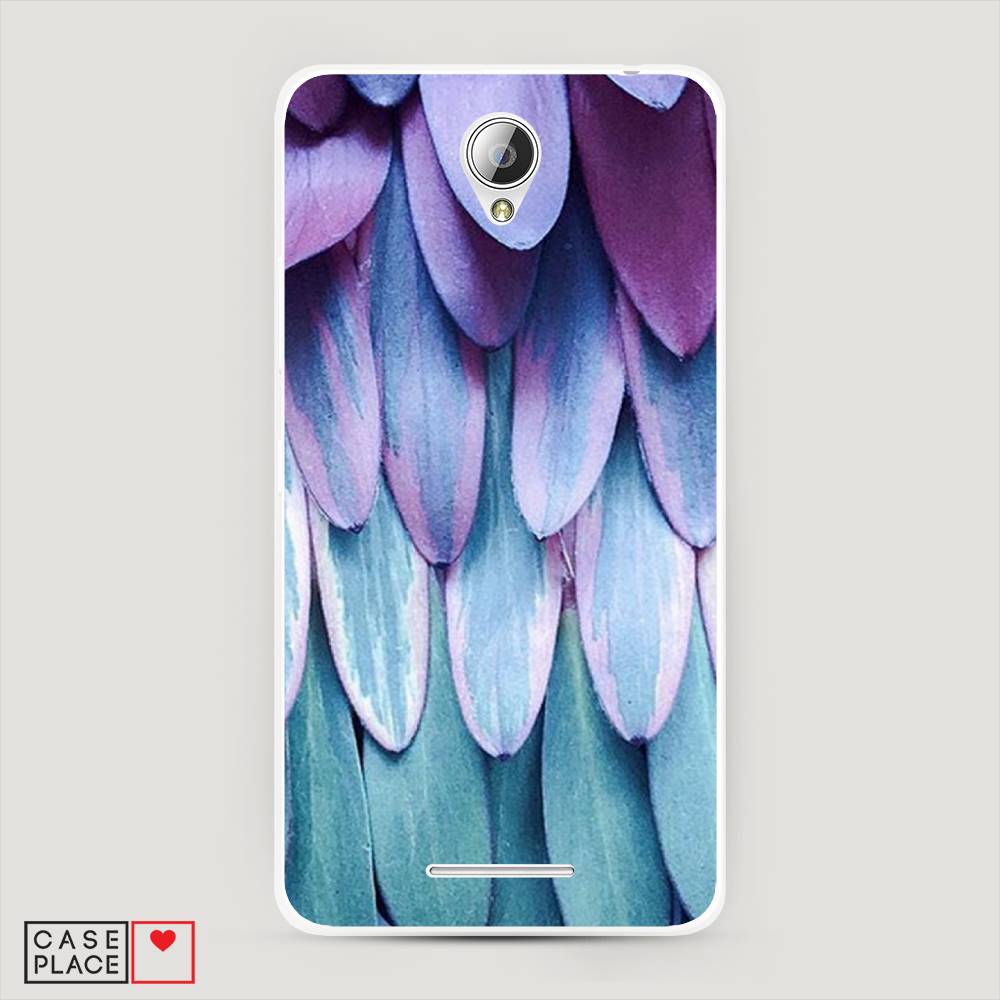 

Чехол на Lenovo A5000 "Синее перо", Фиолетовый;голубой, 111950-3
