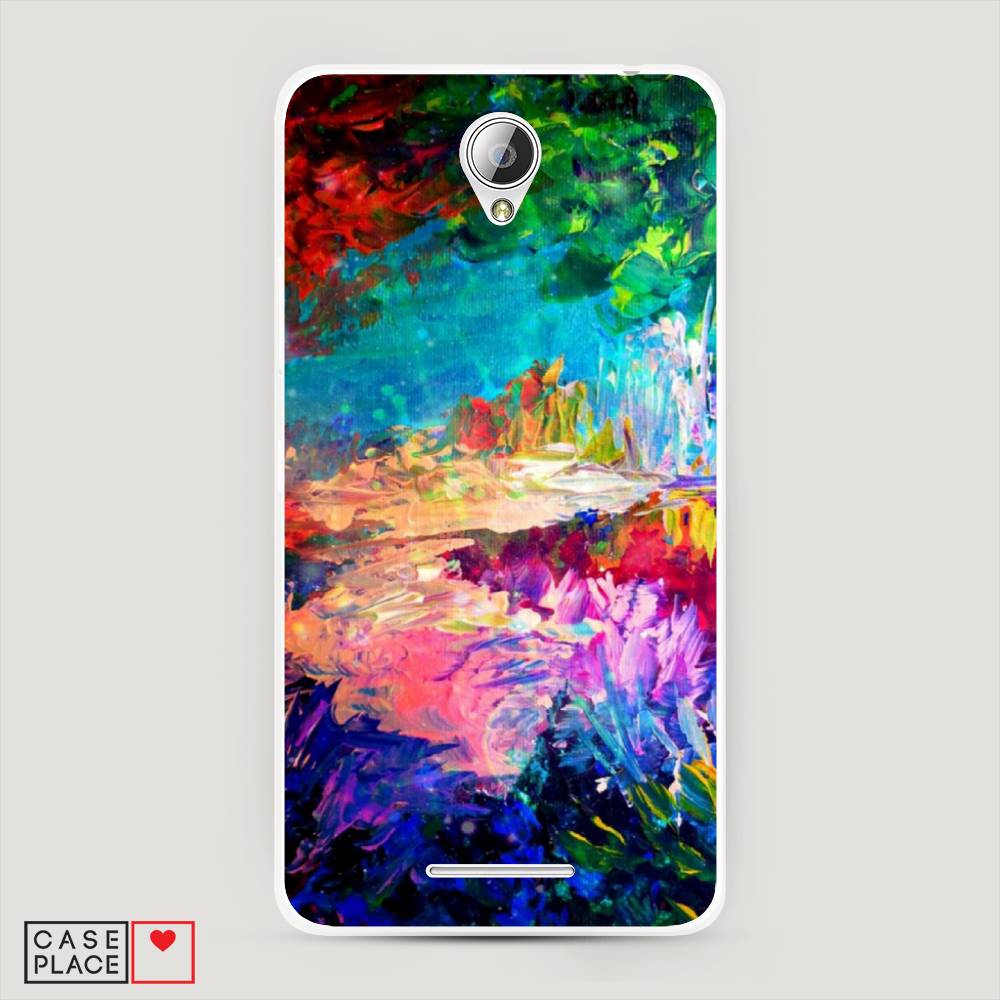 

Чехол на Lenovo A5000 "Лес-гуашь", Синий;розовый;зеленый, 111950-4