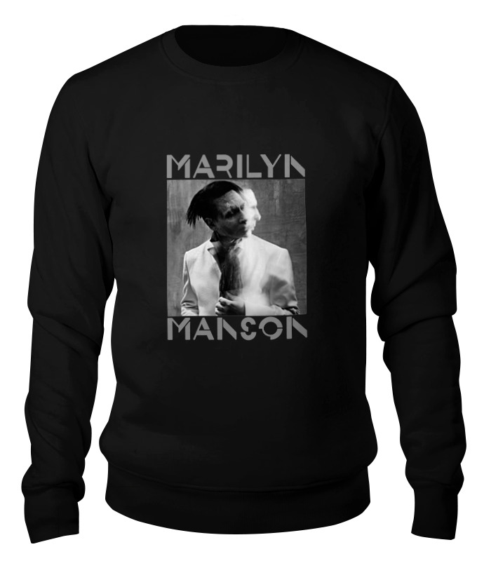 

Свитшот унисекс Printio Marilyn manson черный M, Marilyn manson