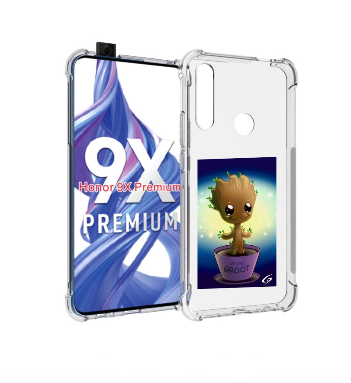 

Чехол бампер MyPads Грут для Honor 9X (STK-LX1)/Honor 9X, Прозрачный, Tocco