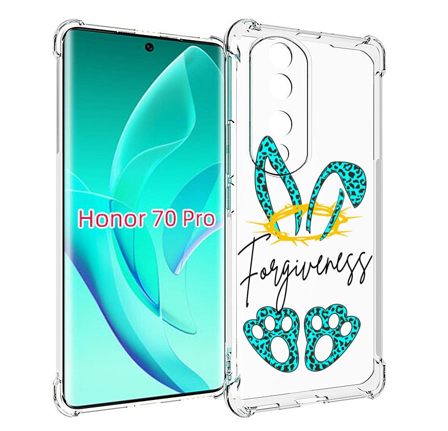 

Чехол MyPads бирюзовое лапки и ушки женский для Honor 70 Pro / 70 Pro Plus, Прозрачный, Tocco