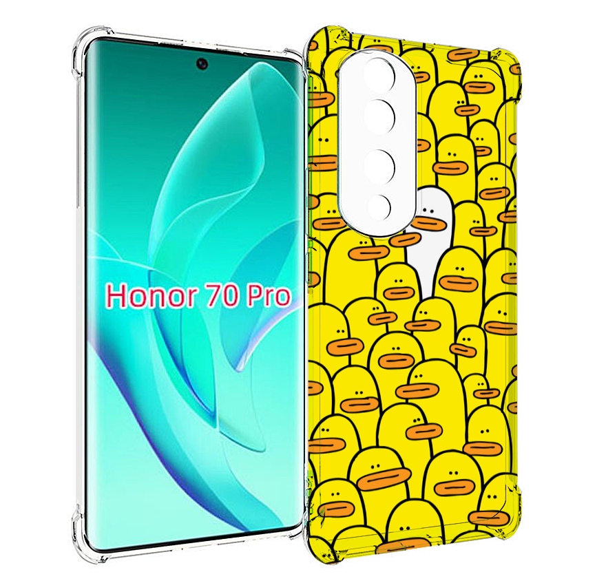 

Чехол MyPads белый среди желтых для Honor 70 Pro / 70 Pro Plus, Прозрачный, Tocco