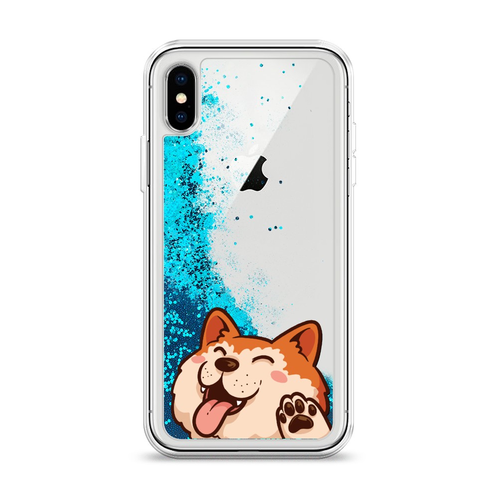 

Чехол Awog на Apple iPhone XS (10S) / Айфон XS (10S) "Акита-ину машет", Разноцветный, 11893-1