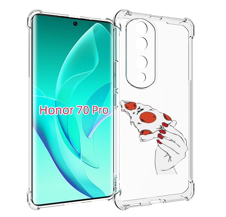 

Чехол MyPads белая-пицца для Honor 70 Pro / 70 Pro Plus, Прозрачный, Tocco