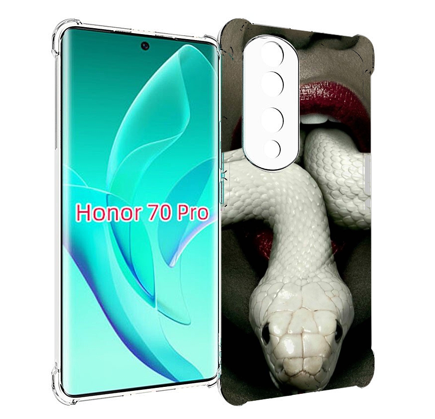 

Чехол MyPads белая-змея для Honor 70 Pro / 70 Pro Plus, Прозрачный, Tocco