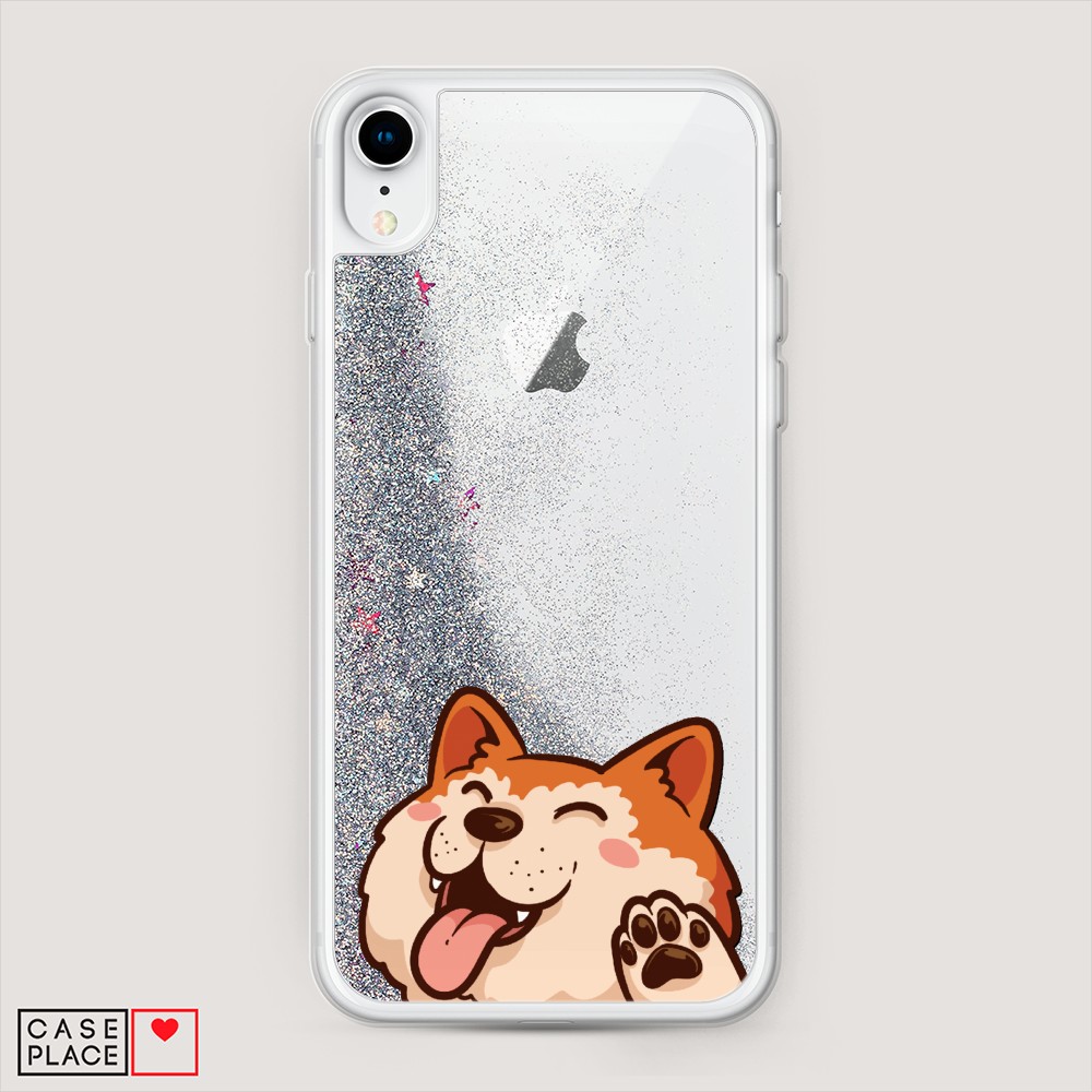 

Чехол Awog на Apple iPhone XR (10R) / Айфон XR (10R) "Акита-ину машет", Разноцветный, 12091-1