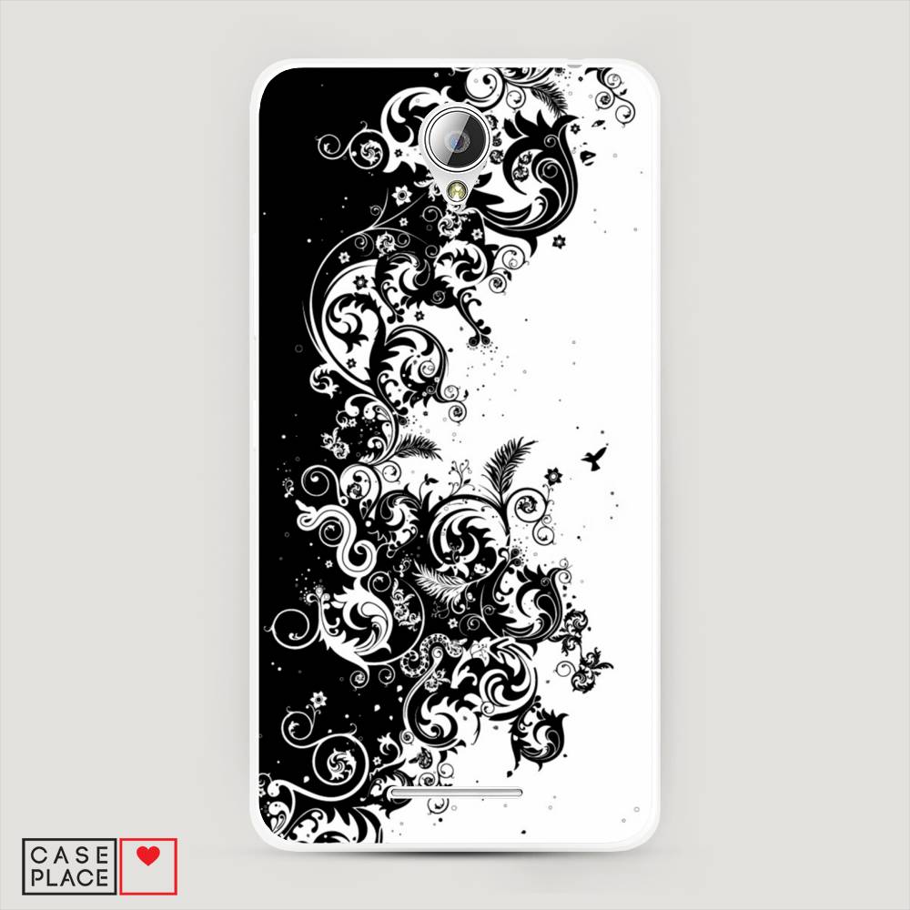 

Чехол на Lenovo A5000 "Черно белый узор", Белый;черный;серый, 111950-3