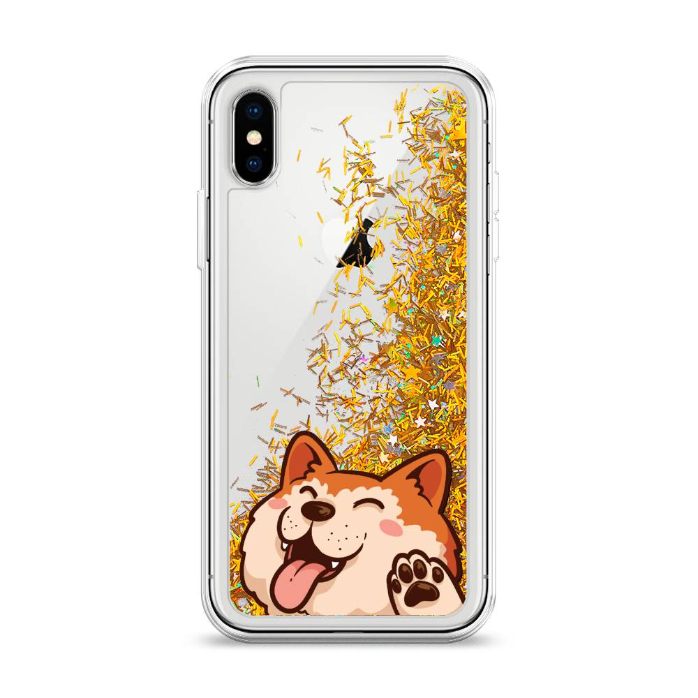 

Чехол Awog на Apple iPhone X (10) / Айфон X (10) "Акита-ину машет", 11090-1