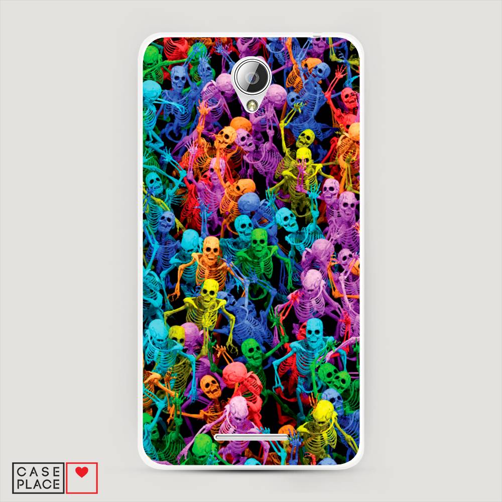 

Чехол на Lenovo A5000 "Вечеринка скелетов", Фиолетовый;желтый;оранжевый, 111950-6