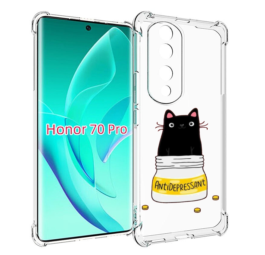 

Чехол MyPads антидепрессант для Honor 70 Pro / 70 Pro Plus, Прозрачный, Tocco