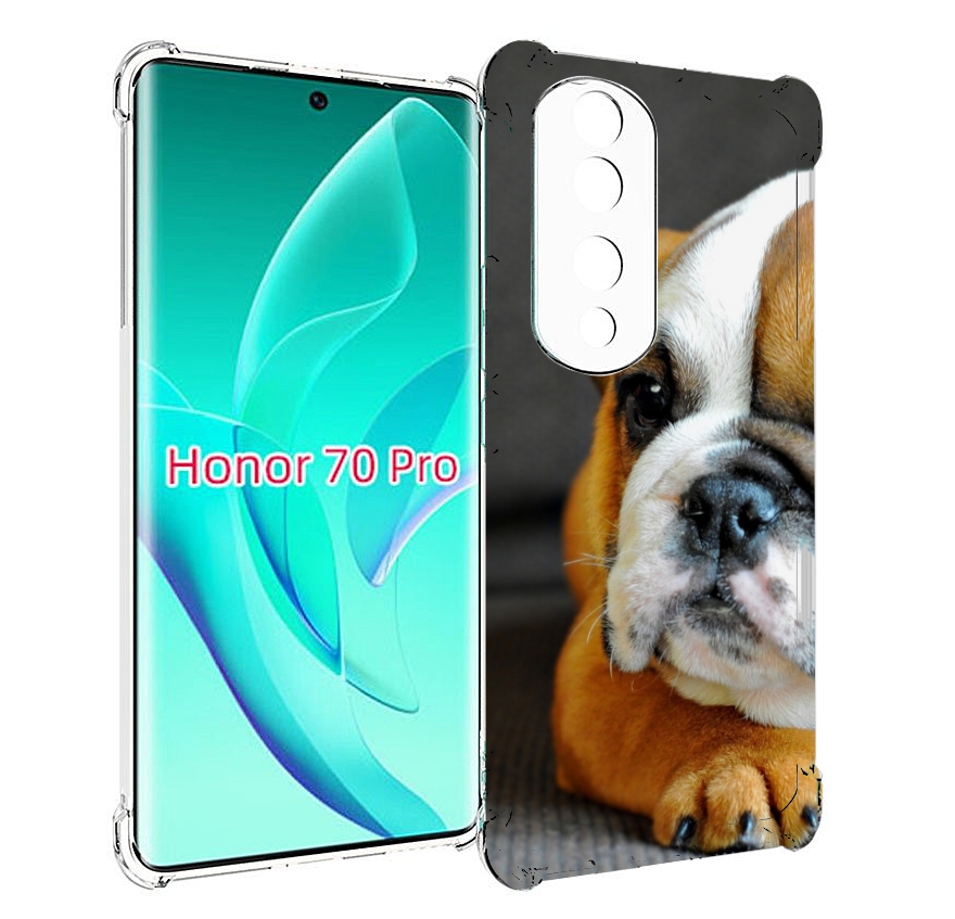 Чехол MyPads англии?скии? бульдор для Honor 70 Pro / 70 Pro Plus