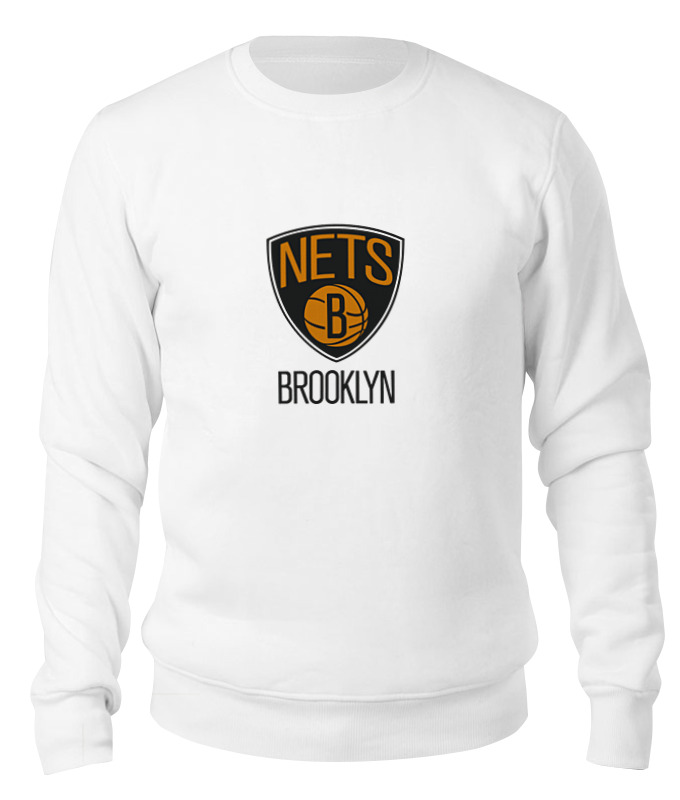 

Свитшот унисекс Printio Brooklyn nets белый M, Brooklyn nets