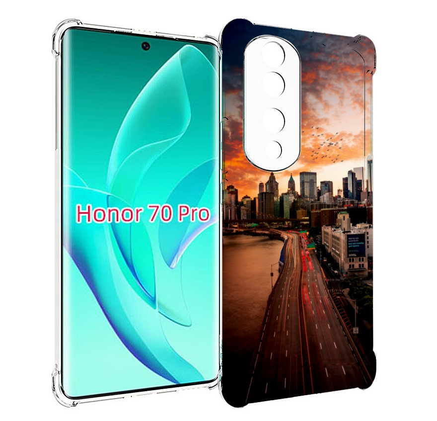 

Чехол MyPads американский город фото для Honor 70 Pro / 70 Pro Plus, Прозрачный, Tocco