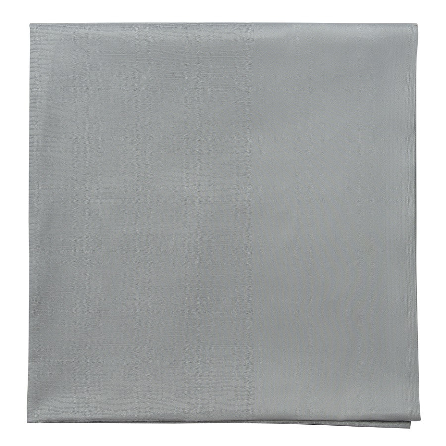 фото Скатерть жаккардовая серого цвета из хлопка с вышивкой из коллекции essential, 180х180 см tkano