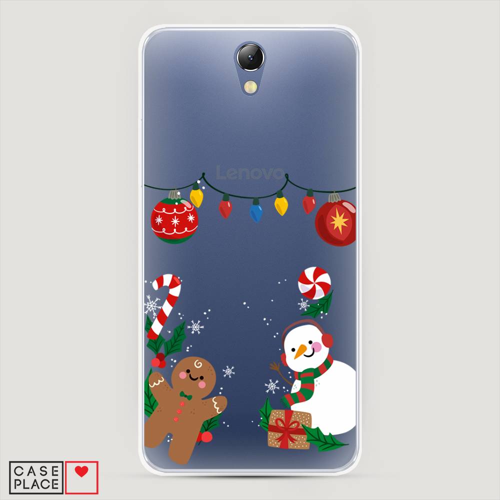 

Чехол на Lenovo Vibe S1 "Новогоднее настроение", Коричневый;красный;зеленый, 111450-5