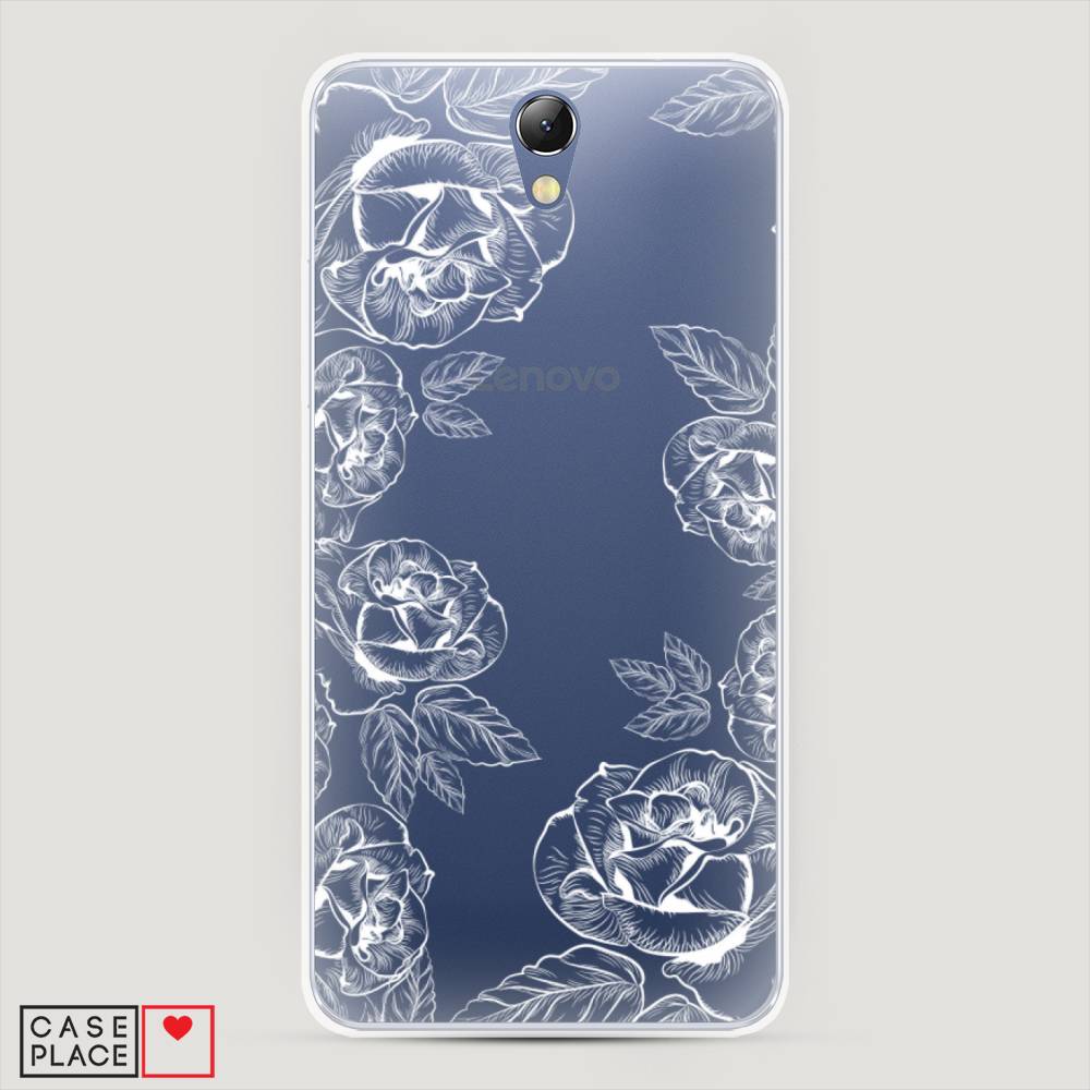 

Чехол на Lenovo Vibe S1 "Розы графика", Черный;серый, 111450-2