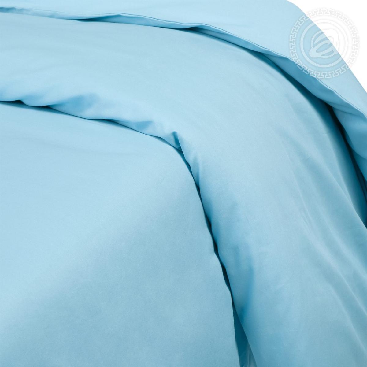 фото Пододеяльник, сатин на молнии "арт дизайн" голубой 1.5 спальный артпостель