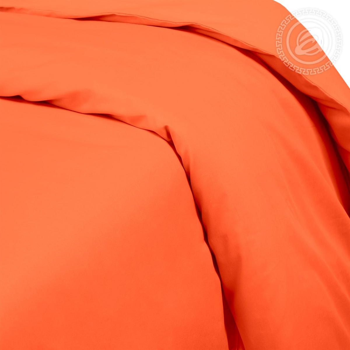 фото Пододеяльник, сатин на молнии "арт дизайн" оранжевый 1.5 спальный артпостель