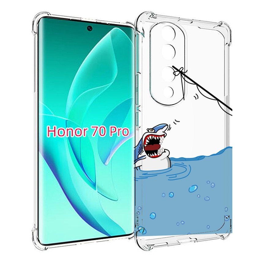 

Чехол MyPads акула-рисунок для Honor 70 Pro / 70 Pro Plus, Прозрачный, Tocco