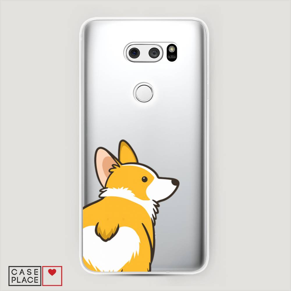 

Чехол Awog на LG V35 ThinQ "Корги следуй за мной", Желтый;бежевый;белый, 83650-2