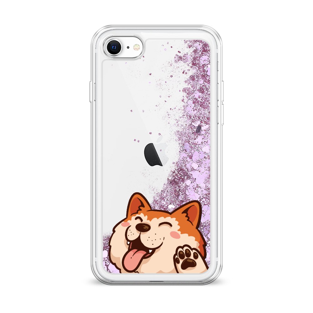 

Жидкий чехол с блестками "Акита-ину машет" на Apple iPhone SE 2020, 12494-1