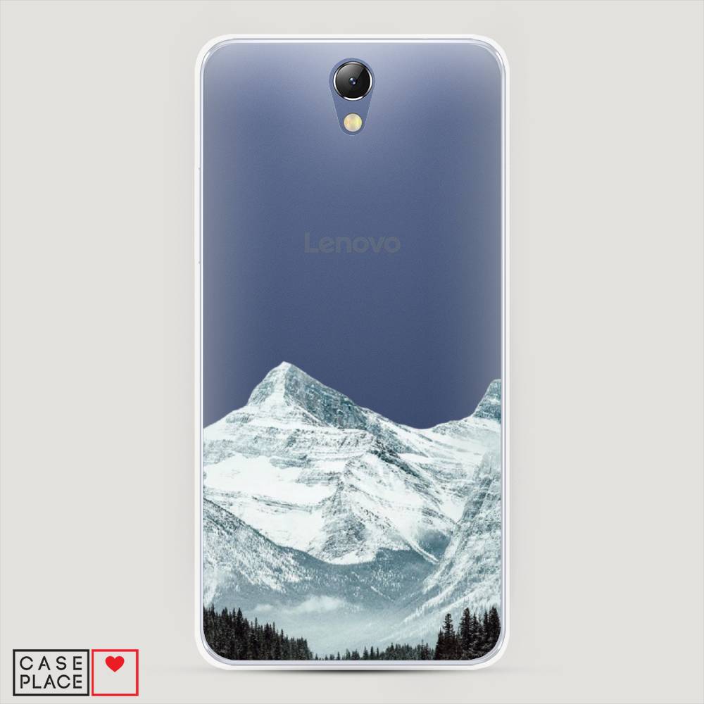 

Чехол на Lenovo Vibe S1 "Горы арт 1", Белый;зеленый, 111450-2