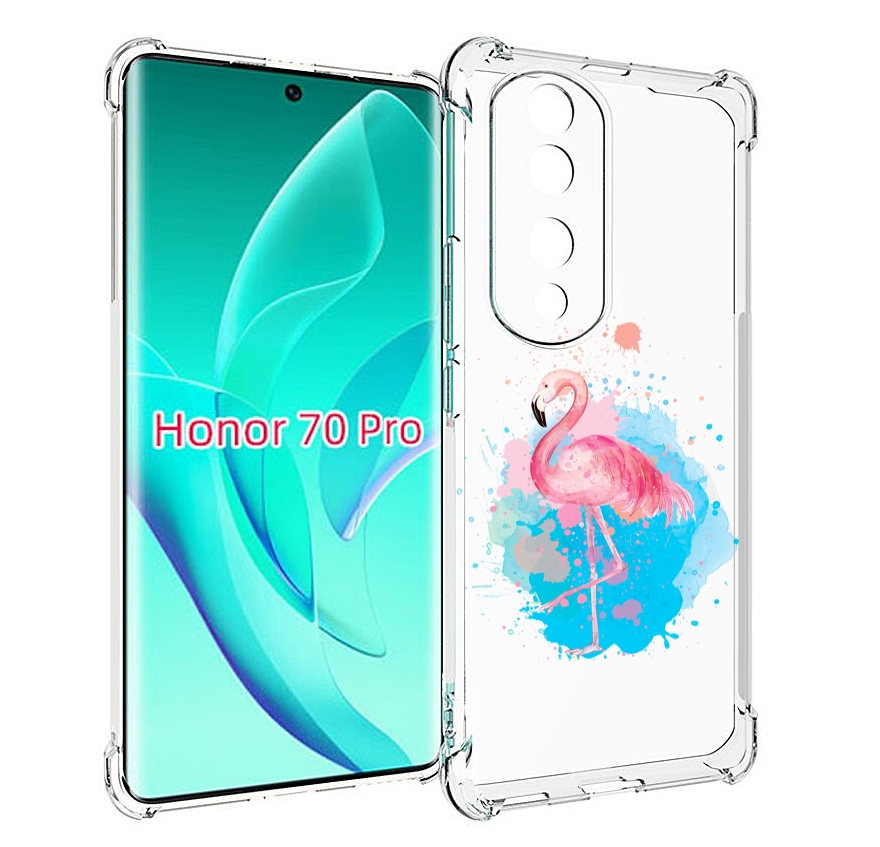 

Чехол MyPads акварельное-фламинго для Honor 70 Pro / 70 Pro Plus, Прозрачный, Tocco