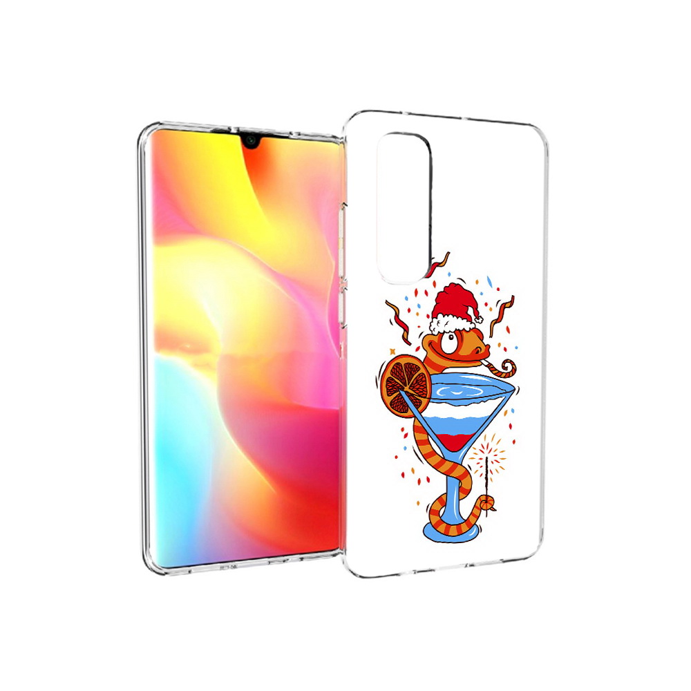 

Чехол MyPads Tocco для Xiaomi Mi Note 10 Lite змейка (PT149714.254.364), Прозрачный, Tocco