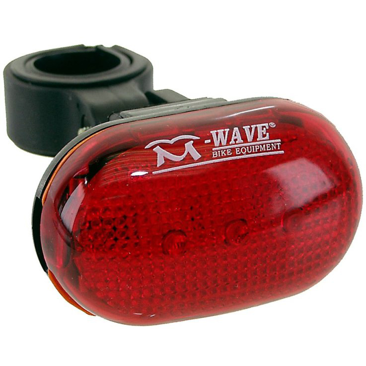 

Велофонарь задний M-Wave, 3 диода, 3 функции, Черный;красный