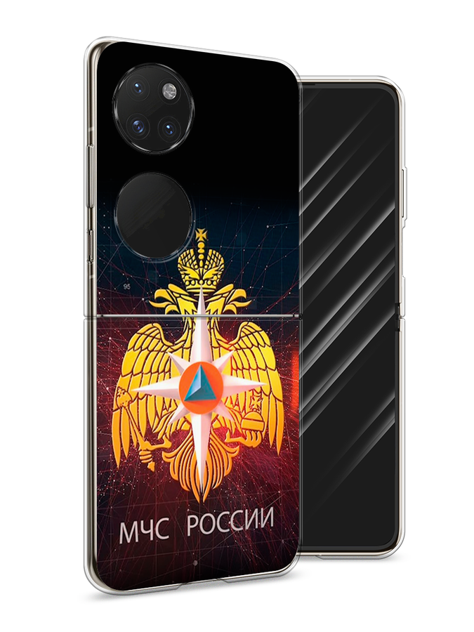 

Чехол Awog на Huawei P50 pocket "МЧС России", Черный;желтый;красный, 6107450-5